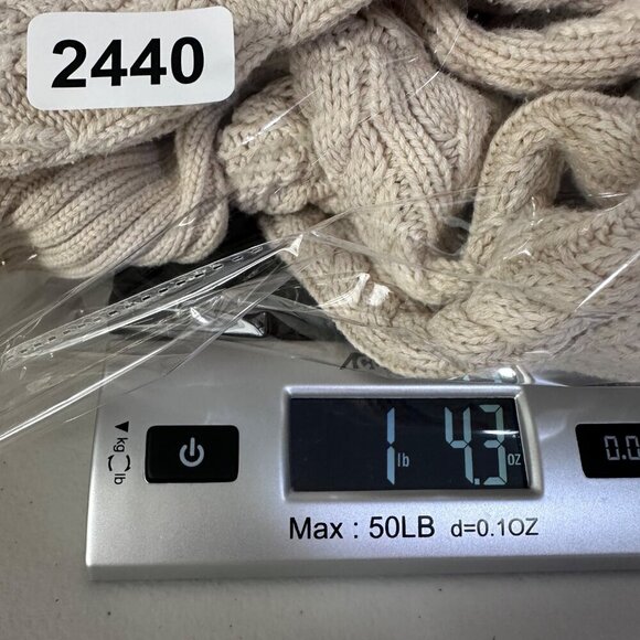 Croft & Barrow Womens Cable Knit Fisherman Turtleneck Sweater Size M Ivory Cream - Picture 10 of 10